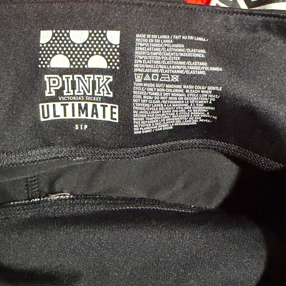 Victoria's Secret PINK Ultimate Yoga Leggings with Mesh and Side Logo Stripe - Picture 2 of 4